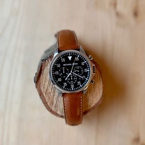 Michael Kors Men’s Watch, genuine leather band